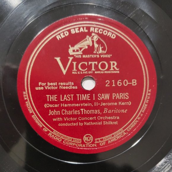 Bluebird of Happiness / The Last Time I Saw Paris - VICTOR 2160A/B - 10" 78 RPM - Picture 3 of 4